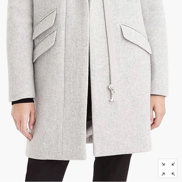 NWT J.CREW Cocoon coat in Italian stadium-cloth wool Item J5536 - Picture 3 of 5